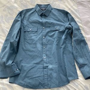 Axist Plaid Button Down Shirt M Slim Fit
